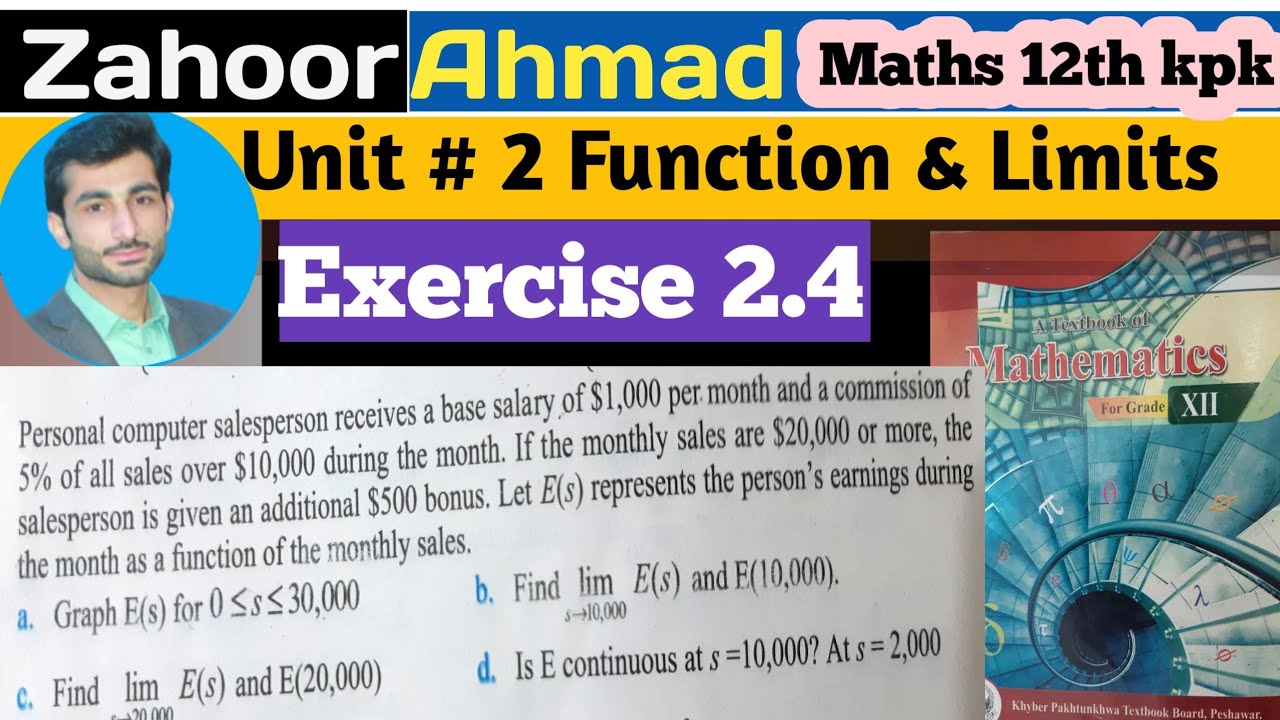 LEC # 24(b) | exercise 2.4 qno 6 class 12 maths kpk board | exercise 2.4 class 12th maths kpk board.