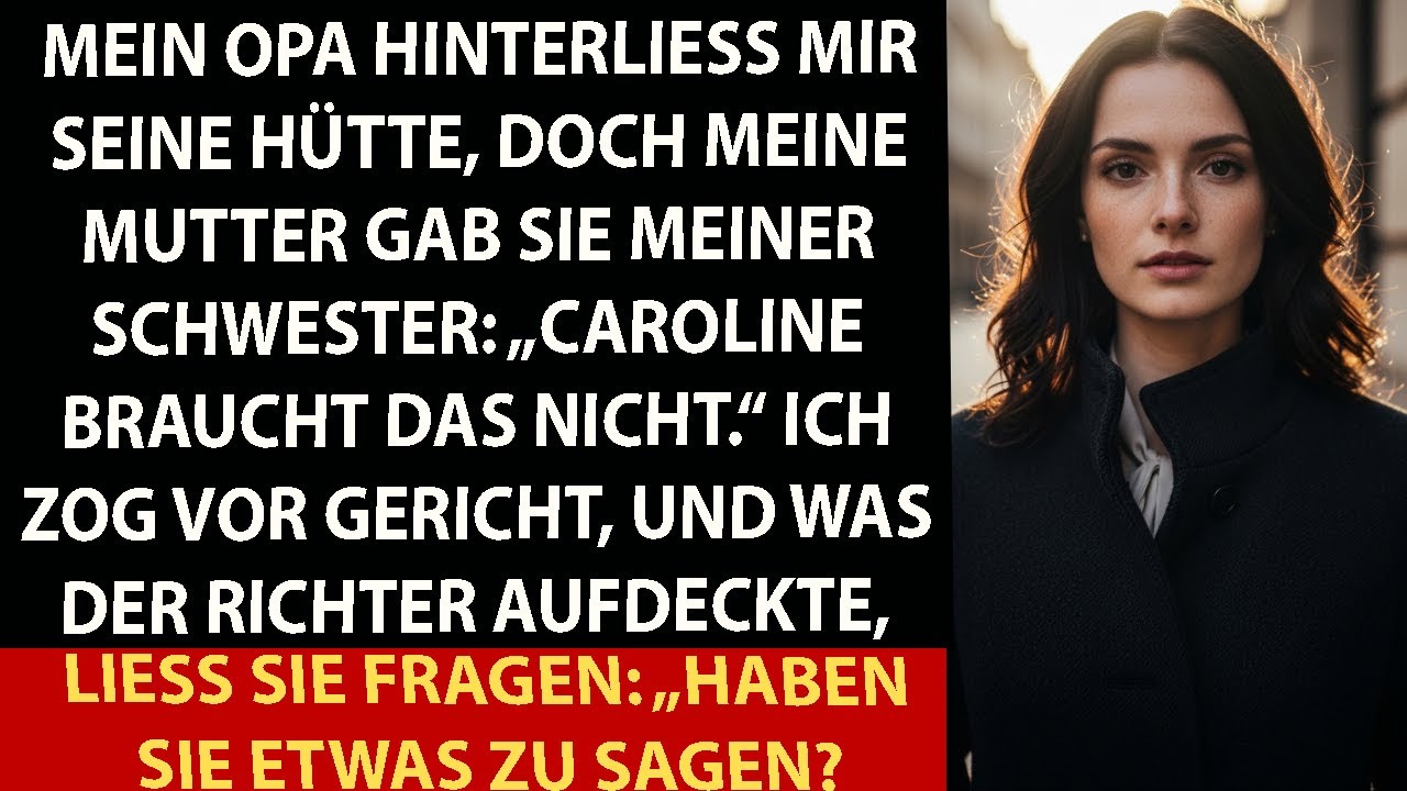 MOM SAGTE, ICH BRAUCHE OPAS HÜTTE NICHT — DER RICHTER SAH DAS ANDERS.