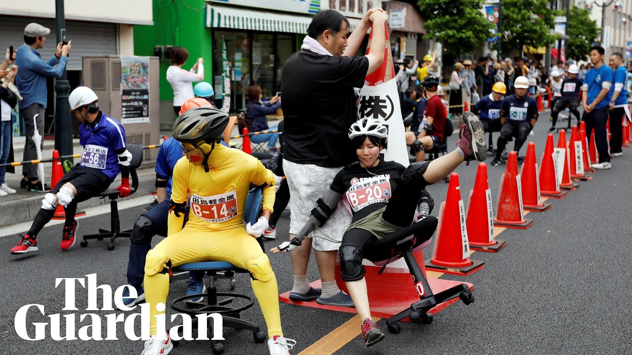 Office chair racing is big in Japan - could you keep up?