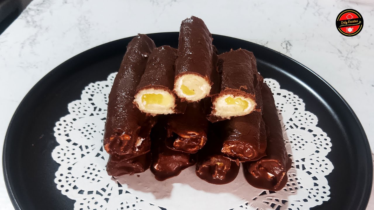 prepara tus propios choco-roles caseros🤤SIN HORNO son super fáciles y deliciosos #chocolate #postre