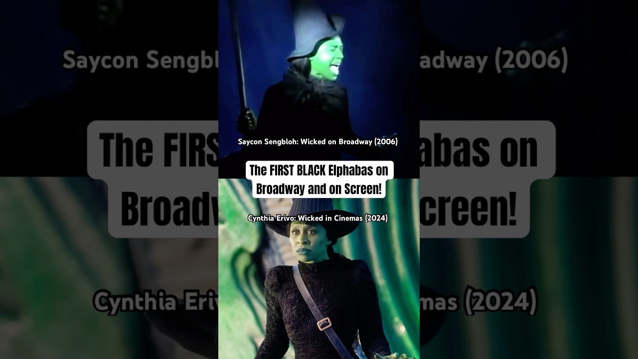 The FIRST BLACK Elphabas in Wicked! Cynthia Erivo & Saycon Sengbloh! #wicked #wickedmovie #broadway