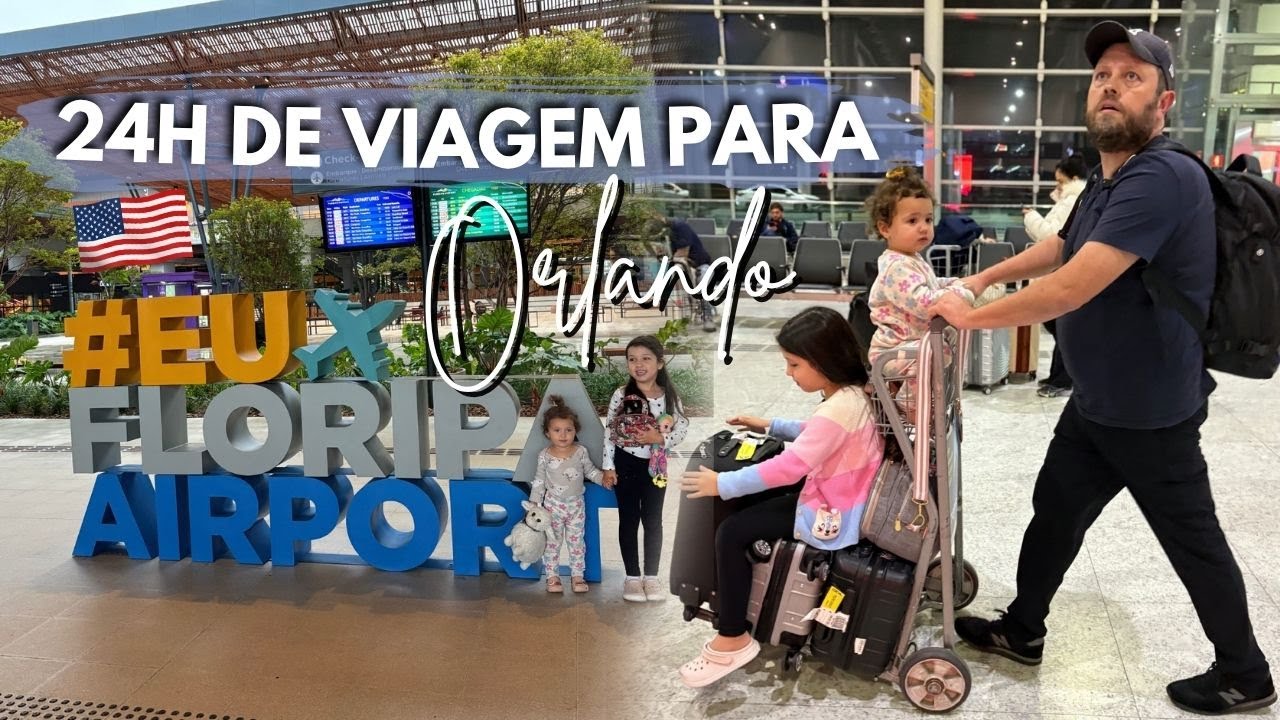 24 HORAS VIAJANDO DE FLORIAN&Oacute;POLIS PARA ORLANDO come&ccedil;ou com perrengues #vlog01
