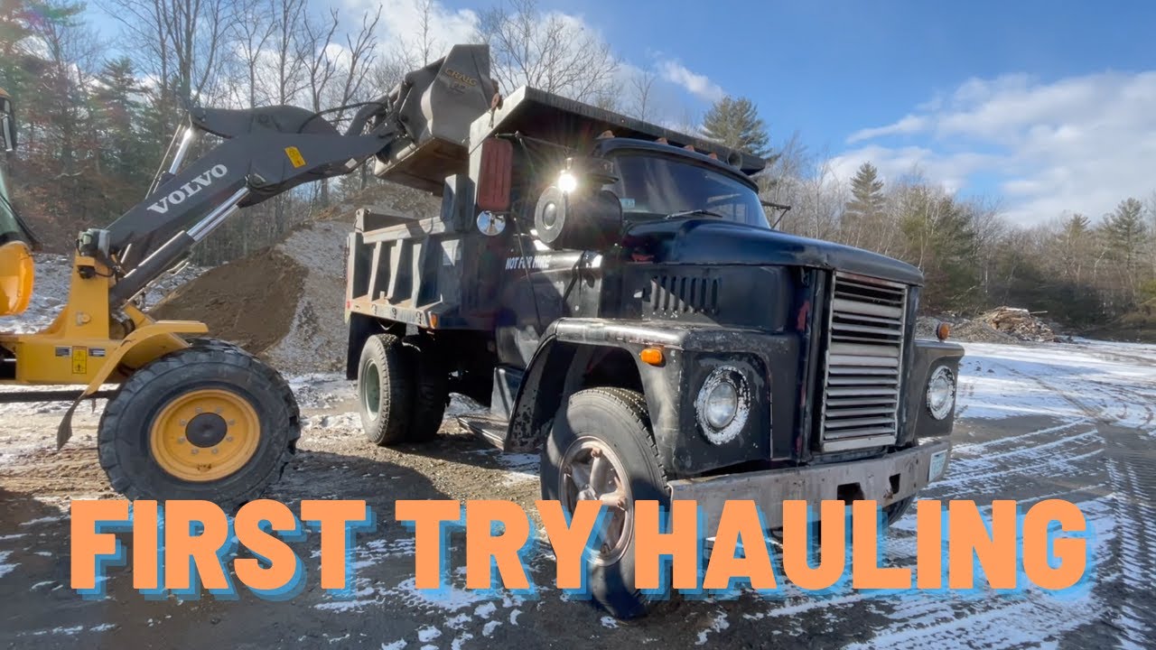 Big Gerty goes to work - 1970 Dodge C-800 Dump Truck hauls gravel over the mountain.