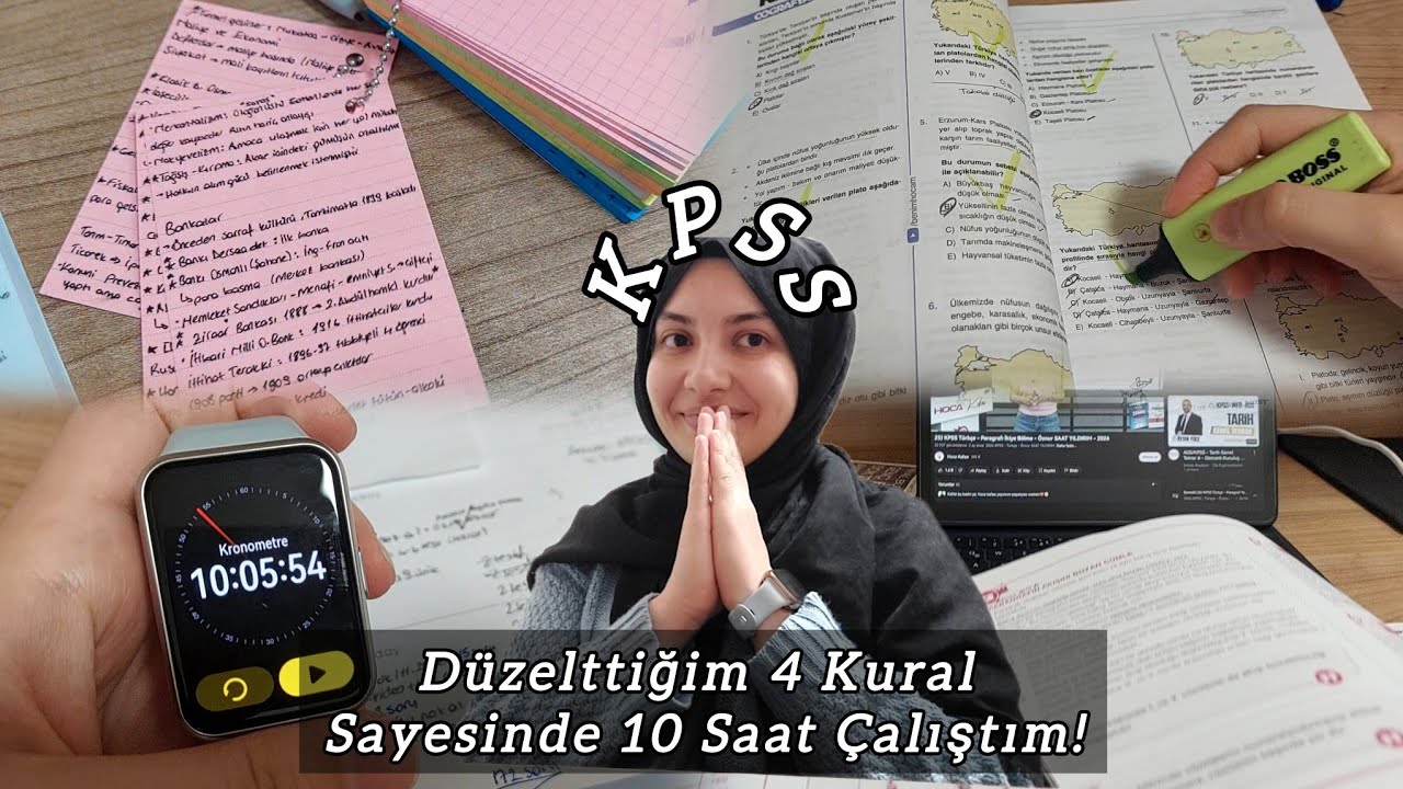 KPSS Vlog #11 | 10 SAAT ÇALIŞTIM! 🤯 Kendi Koçluk Yöntemimle DÜZELTTİĞİM 4 KURAL 