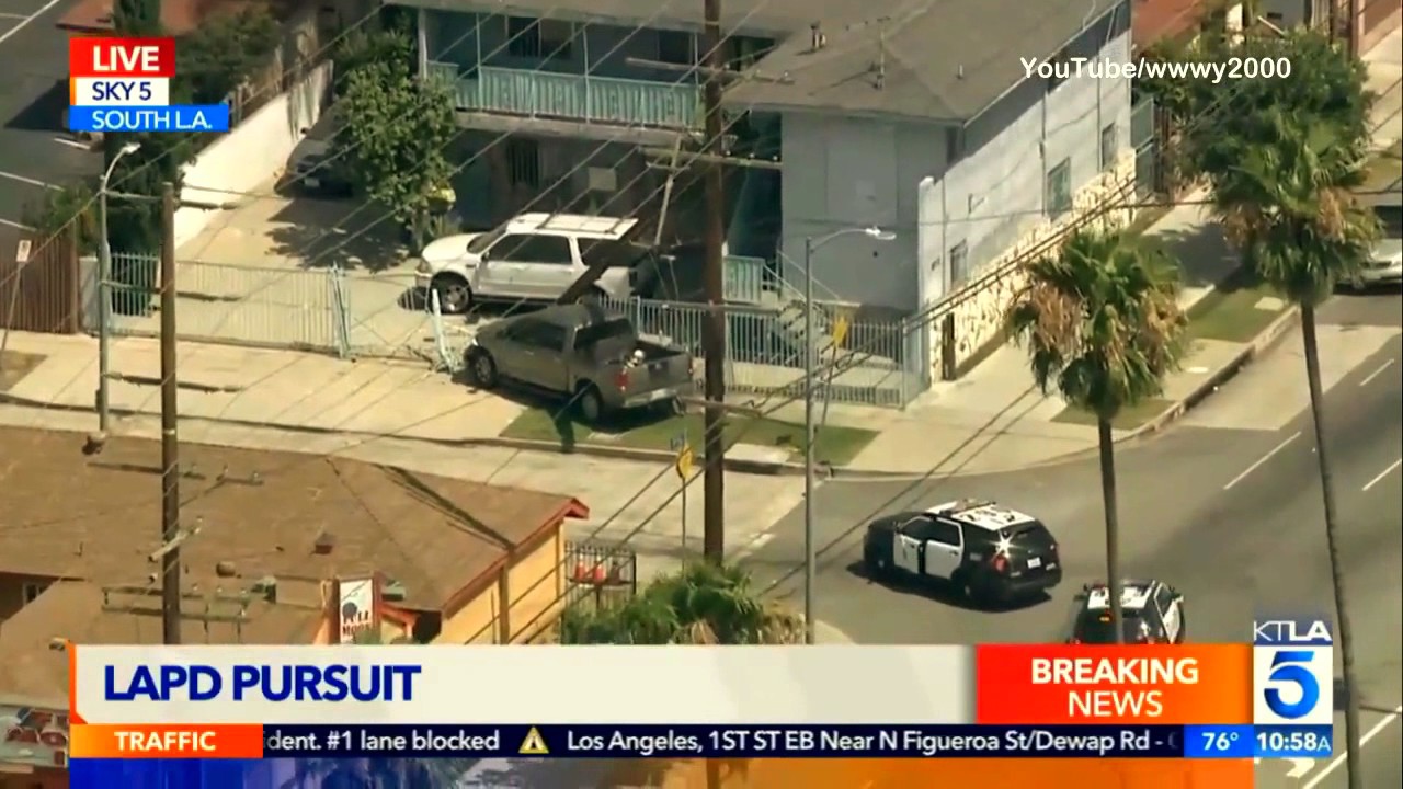 MOTORCYCLE CRASHES 2017  Los Angeles Police Chase 2017