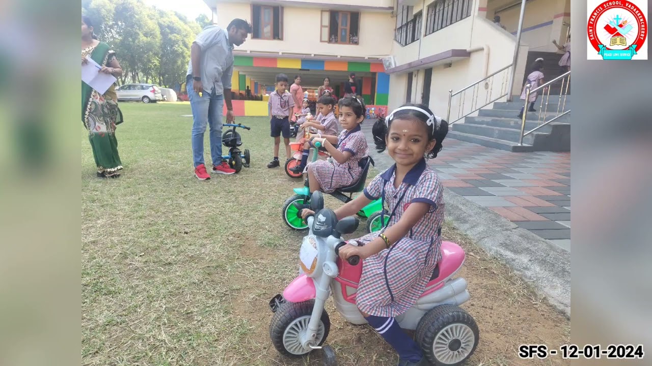 St.Francis School Vadakkencherry | Kindergarten Tricycle Competition | 12-01-2024.