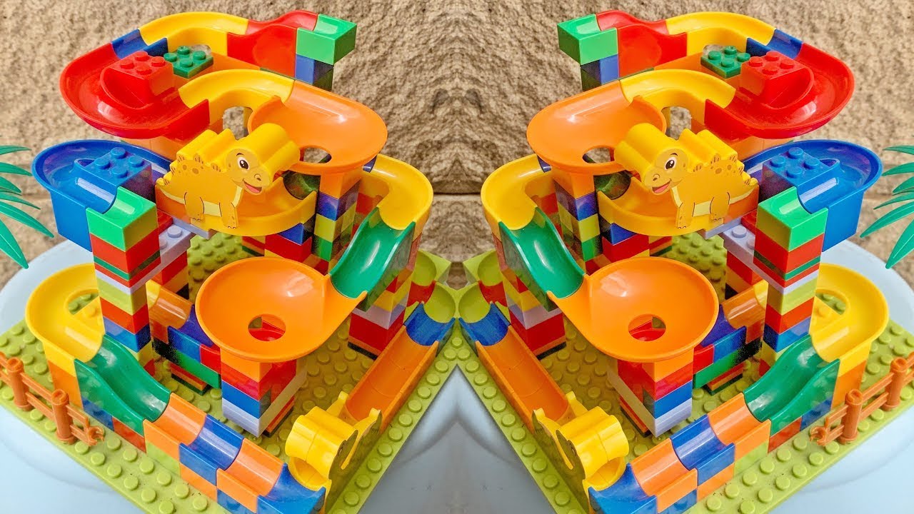 Relaxing Satisfying with Marble Run ASMR Building Blocks ❤️ How to Make Marble Race Building Blocks