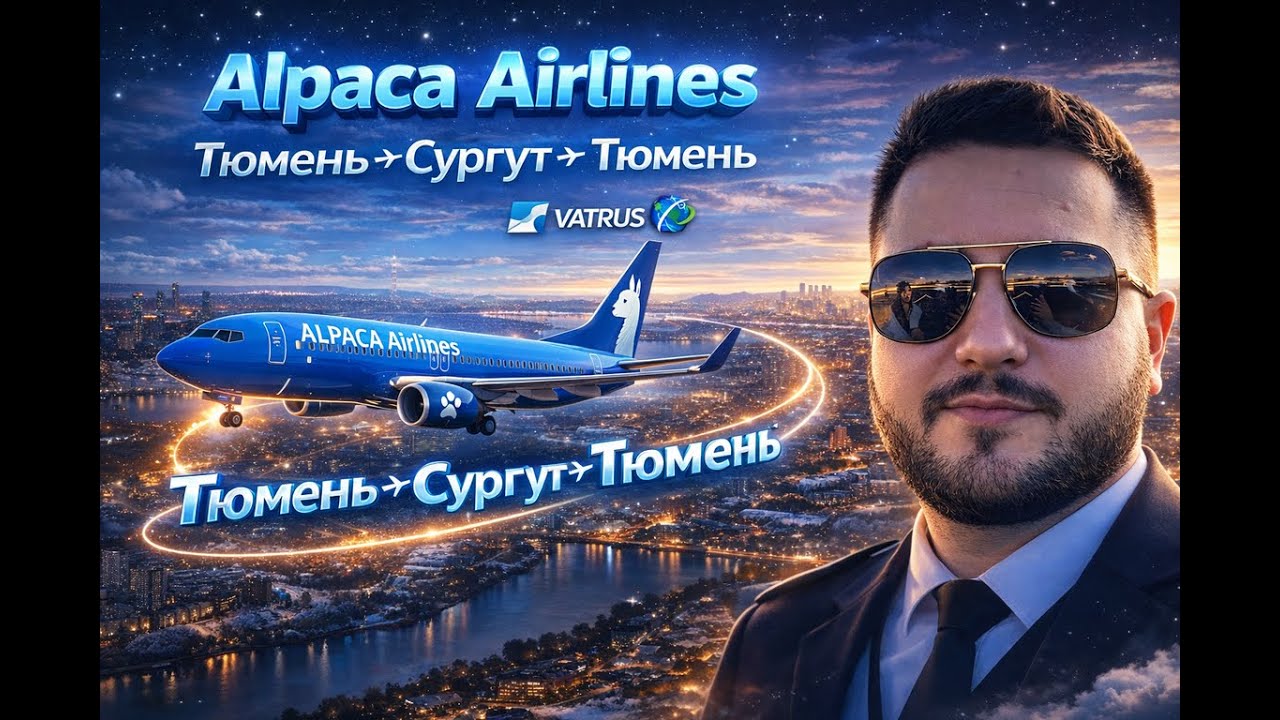 Alpaca Airlines/ Ивент VATRUS  Тюмень-Сургут-Тюмень/ B738/ VATSIM