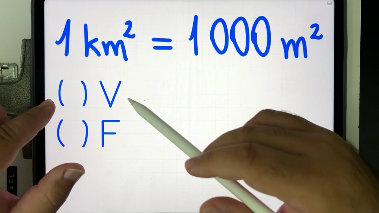 💡 1 km² = 1 000 m² | Conversão de Unidade de Medida de Área - Quilômetro Quadrado e Metro Quadrado