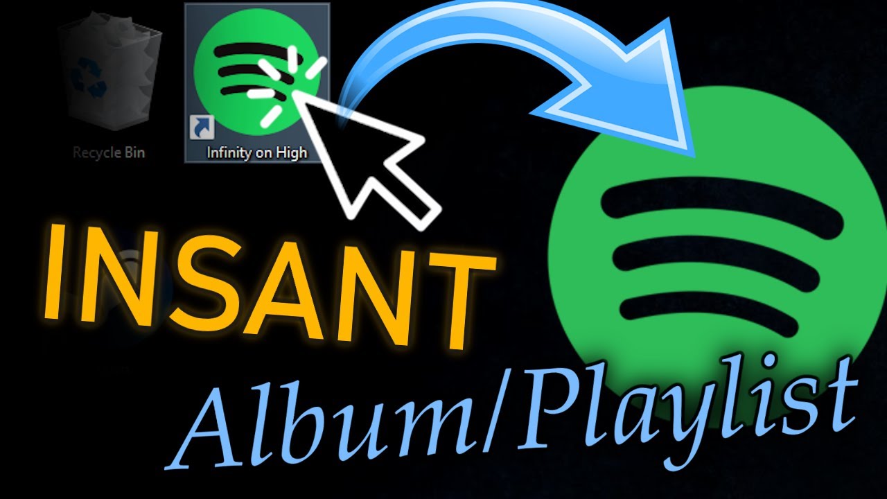 How to: Spotify Desktop Shortcut (for one-click Album or Playlist)