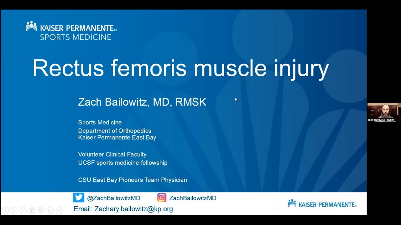 Rectus Femoris Muscle Injury with Dr. Zach Bailowitz | AMSSM Sports Ultrasound Case Presentation