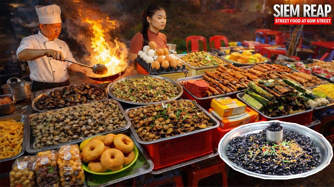CRAZY Street Food at Night 😱🔥  60m Street Siem Reap 🇰🇭