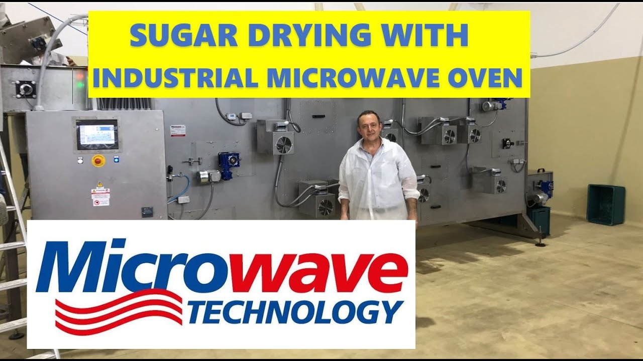 Industrial Microwave Dryer for SUGAR, sweets and sensitive products