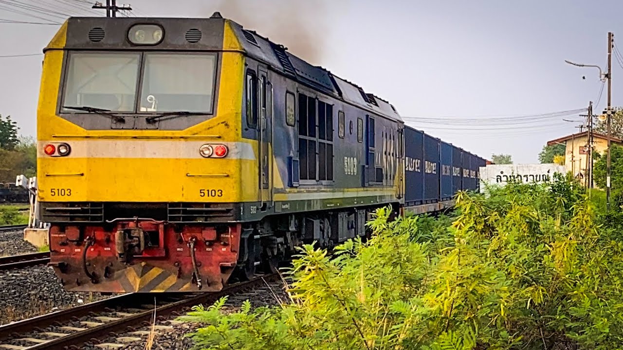 [รถไฟไทย] Freight Train No.554 Bua Yai Junction. - Map Ta Phut Locomotive CSR SDA3 / CSR No. 5103