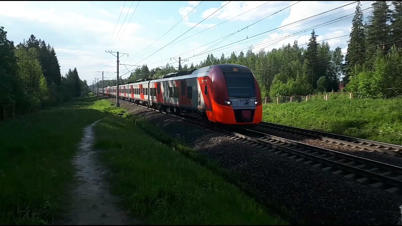 Поезда между Рощино и 63 км 09.06.2021