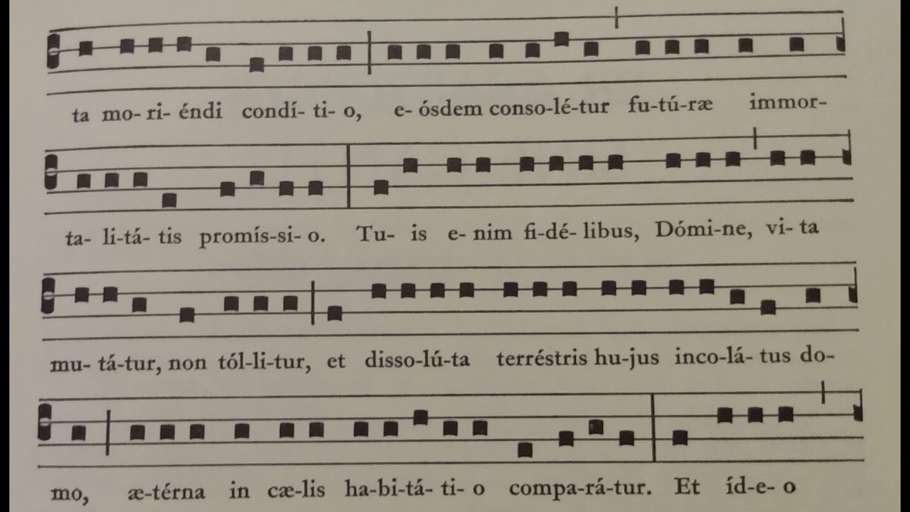 Preface for the Dead - Chant practice video for TLM Missa Cantata
