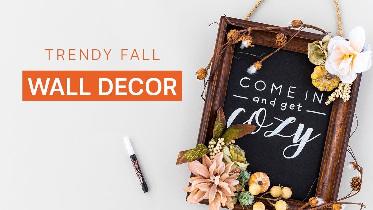 DIY Chalkboard Wall Sign 🍁 Fall Home Decor