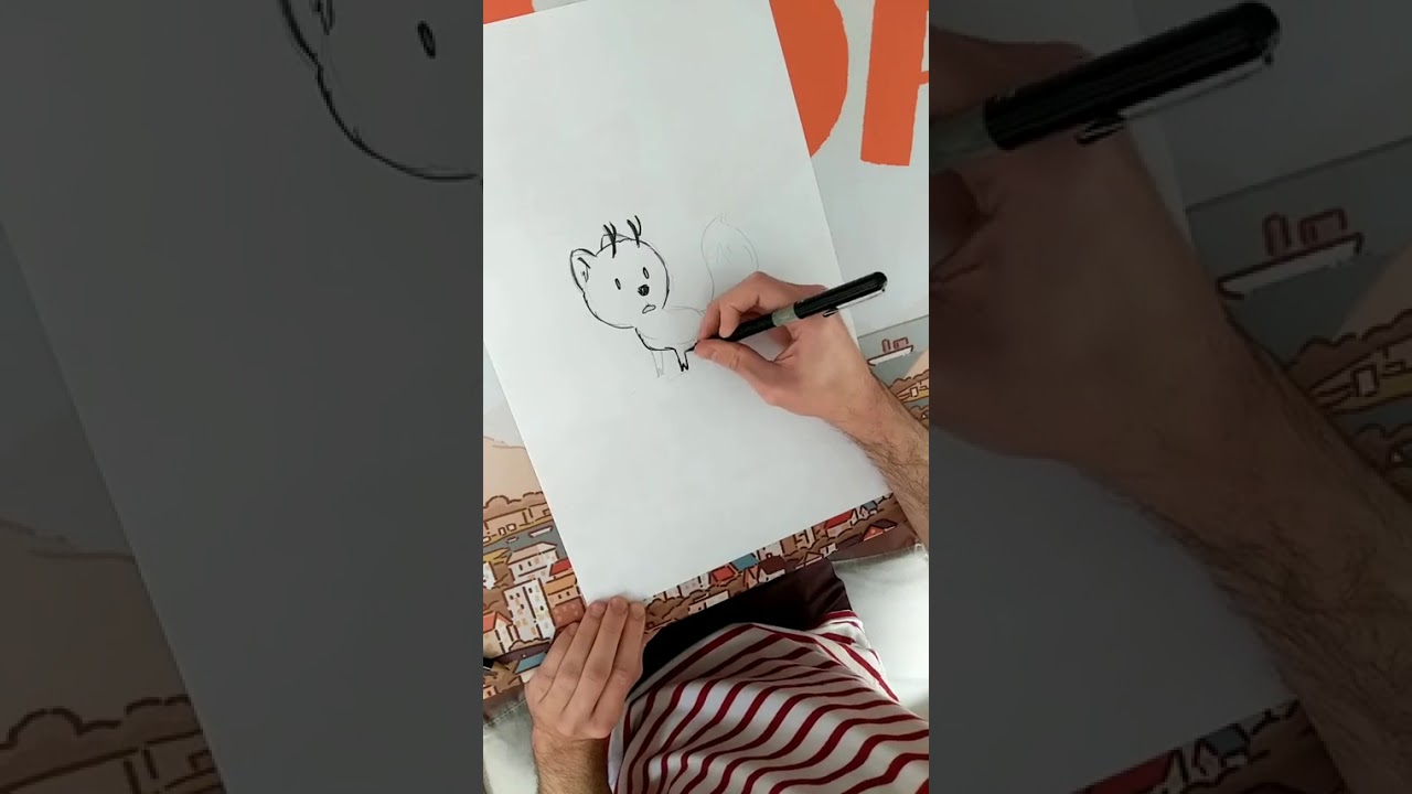 Luke Pearson live drawing at NYCC18