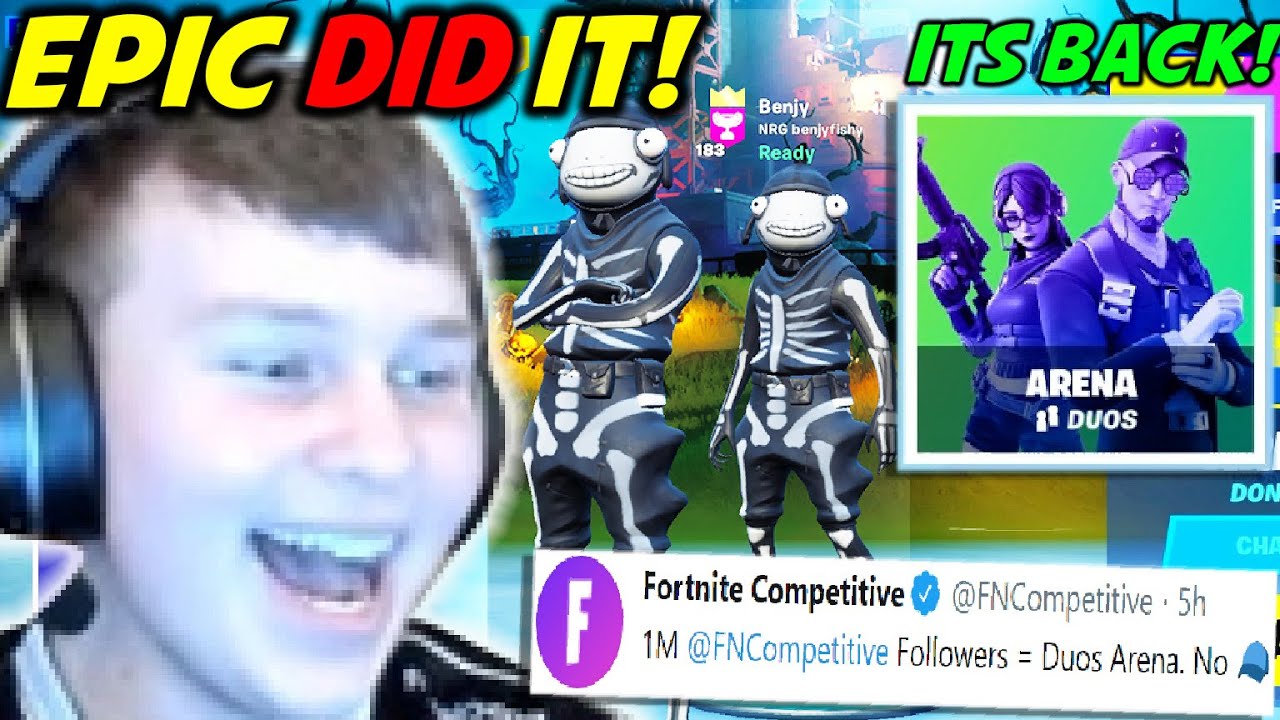 Benjyfishy *FREAKS OUT* When Epic Releases *DUO ARENA* For THIS... Then W-key Everyone With Mrsavage