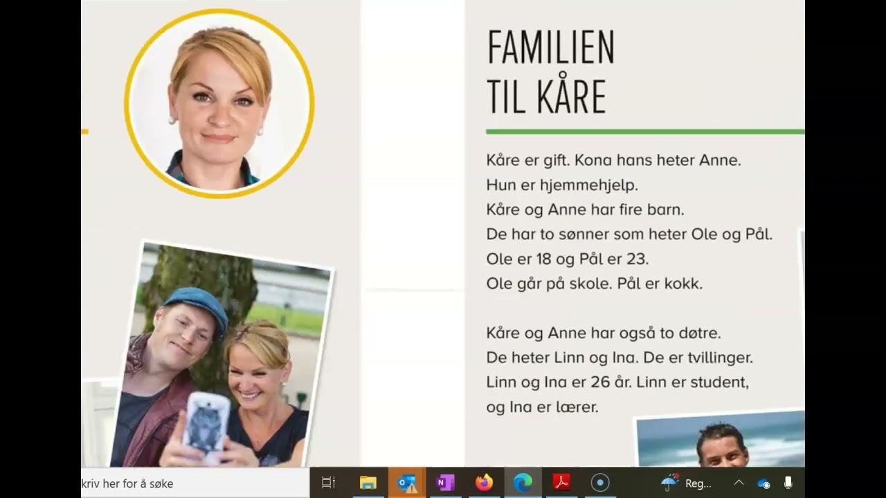 Leksjon 4 Familiene til Halina og Kåre - Hei A1
