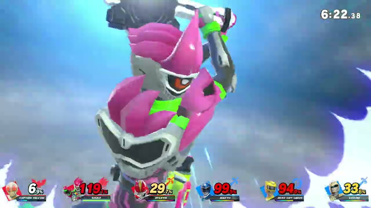 Super Smash Bros Ultimate - Mighty Morphin Power Rangers/Kyoryu Sentai Zyuranger Vs Kamen Rider V2