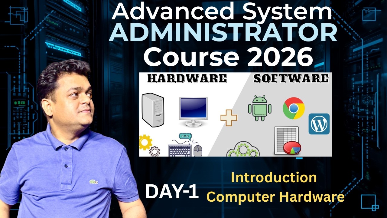 DAY 1: Introduction  Computer Hardware and Software | Become Advanced System Admin in 2026.