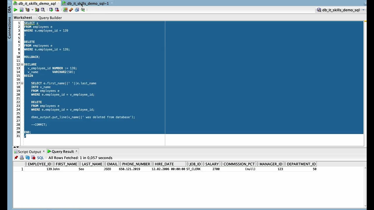 Розбираємо як працювати з операторами returning and into в Oracle PL-SQL