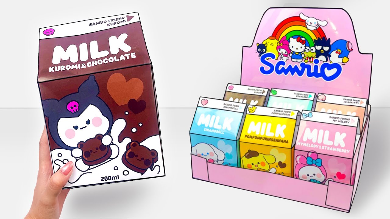 [🌈Paper DIY🌈] SANRIO x Milk Box Blind Boxes 1000$ | Unboxing ASMR #Sanrio #Kuromi #HelloKitty