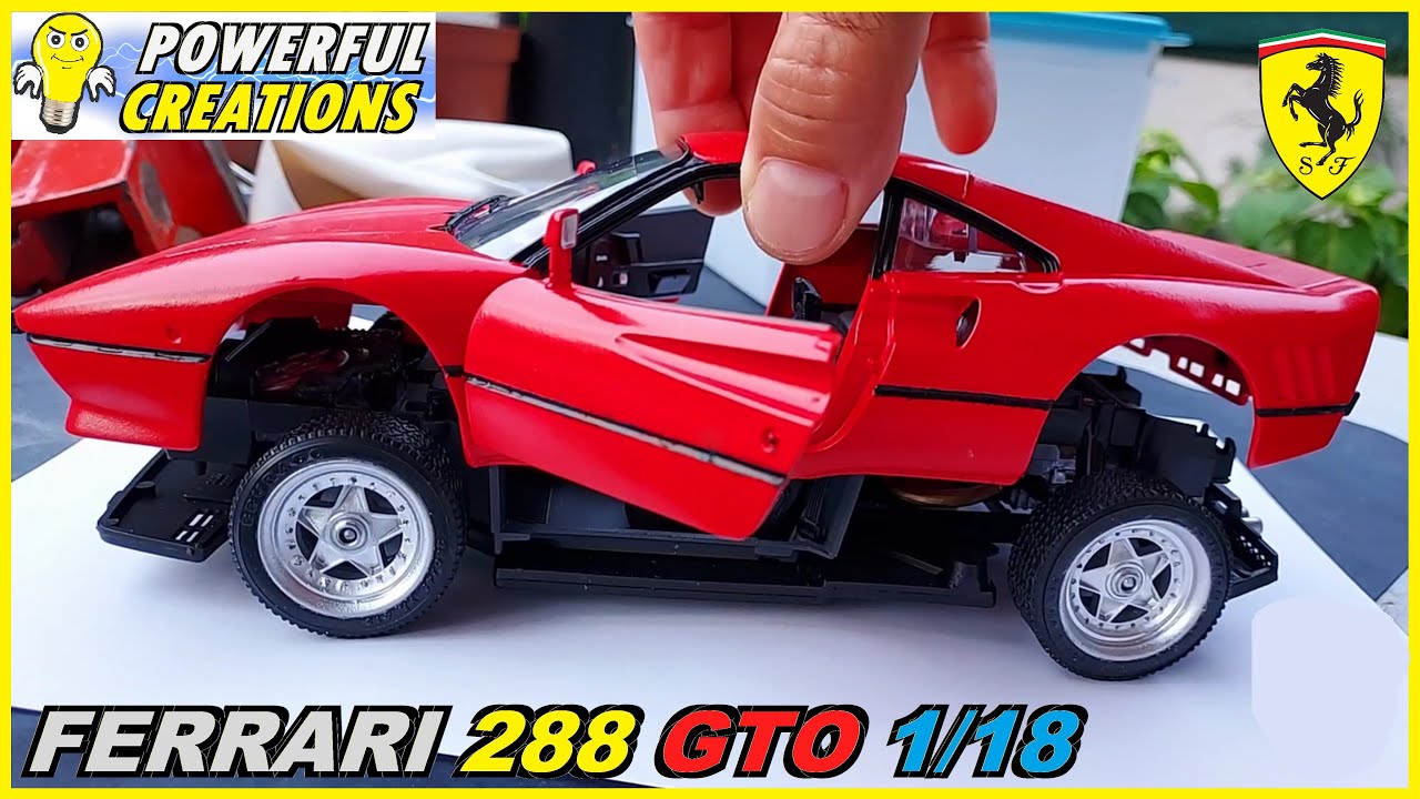 🚗Monto y Modifico un Ferrari 288 GTO 1984 Escala 1:18 | Diecast Bburago Restoration