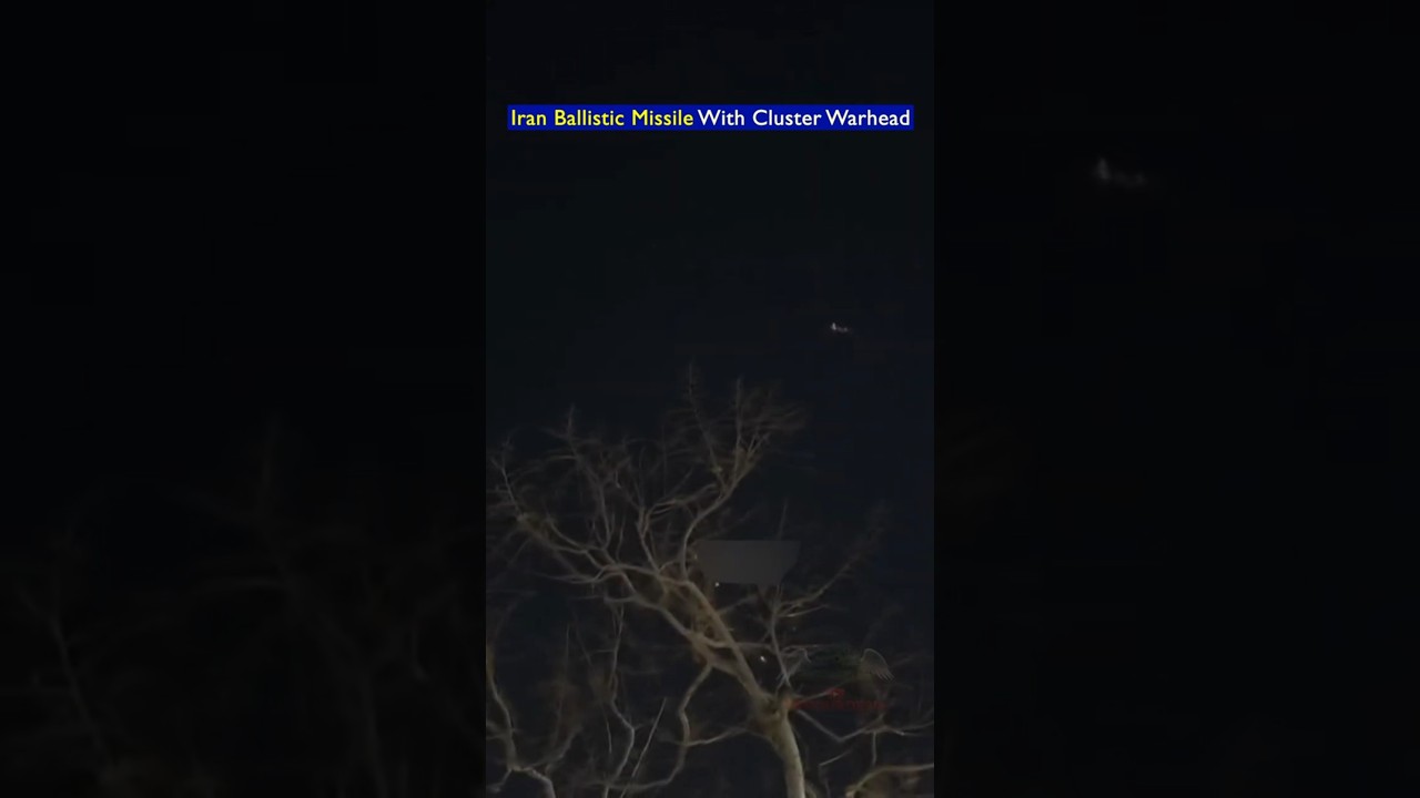 Iranian Ballistic Missile With Cluster Warhead Disperses Submunitions Mid-Air!!