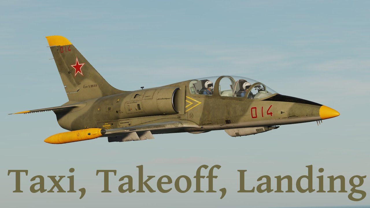 Руление, взлет, посадка самолета DCS L-39