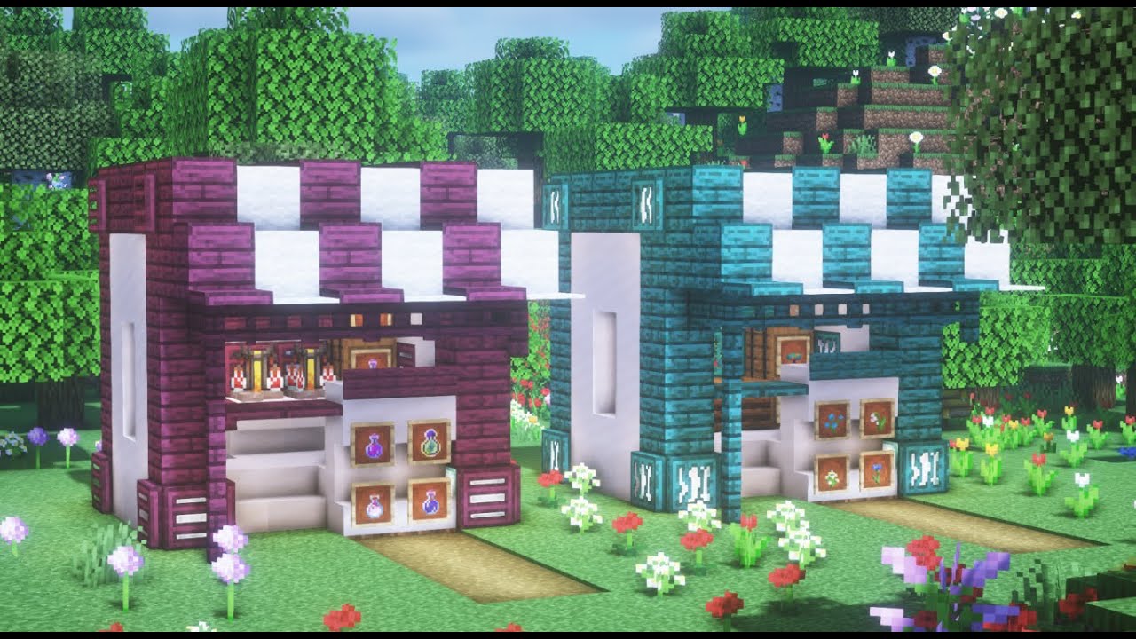 【マインクラフト】ネザー素材で作る小さなお店【Minecraft】How to Build a Shop【マイクラ建築】