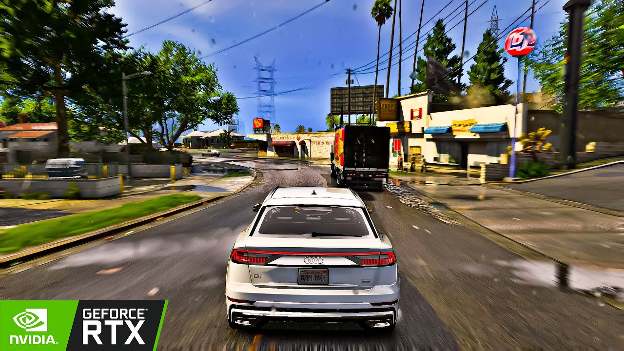 GTA 5 - Real Life Los Angeles Graphics Mod / Natural Vision Evolved / Raw 8min Gameplay