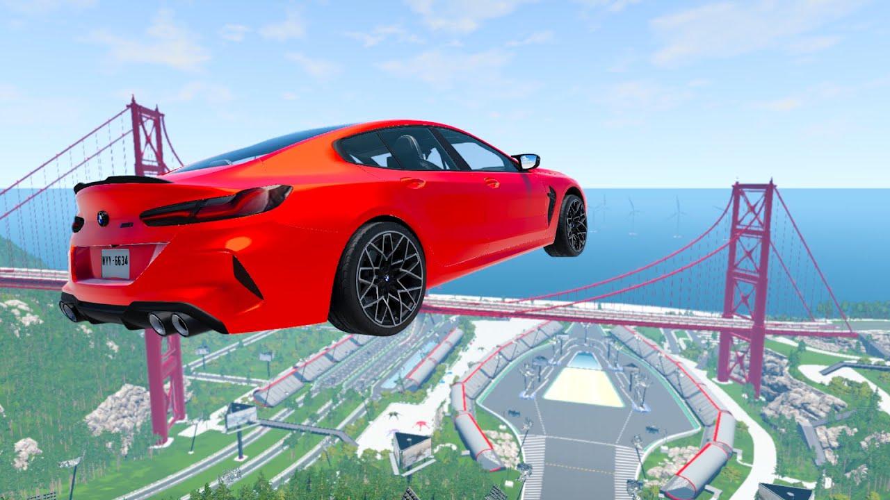 Satisfying Car Jump Crashes - BeamNG.drive