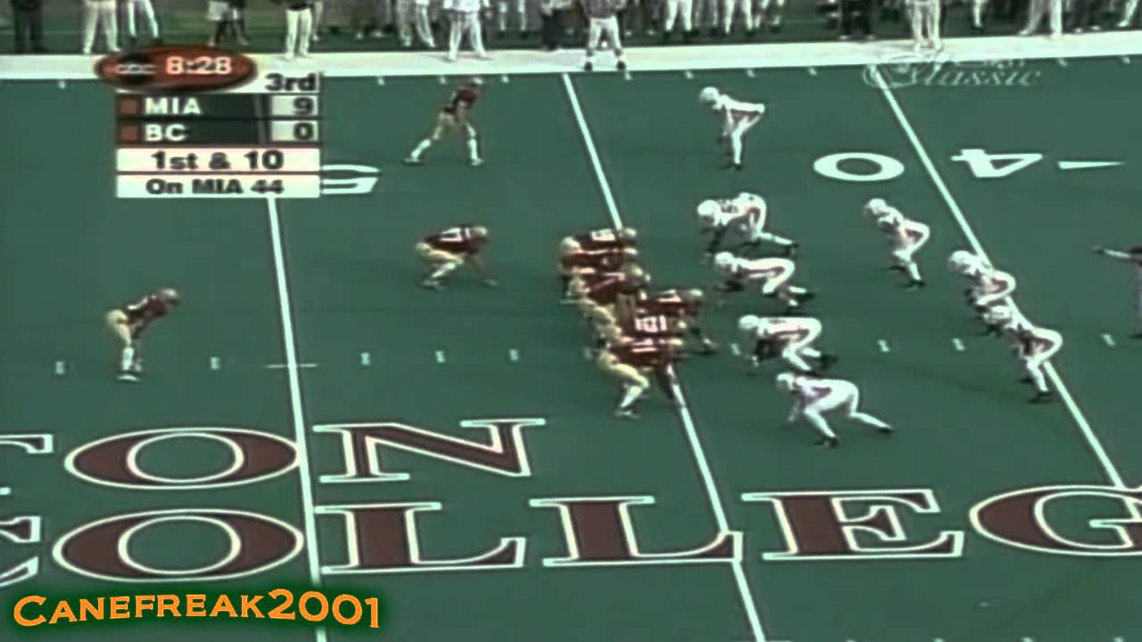 2001 Miami Hurricanes vs Boston College Highlights