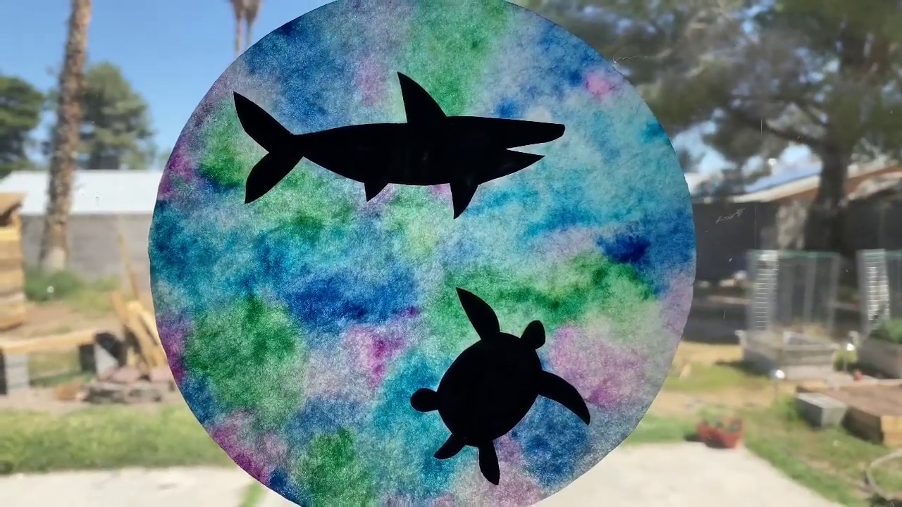 DIY coffee filter sun catchers