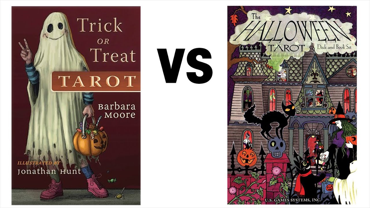 Trick or Treat Tarot vs Halloween Tarot Deck Comparison- HD