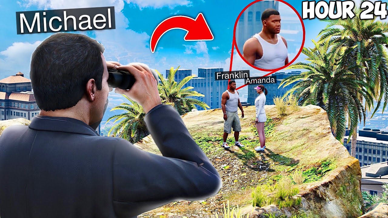 GTA 5 : I Spied on FRANKLIN for 24 Hours.!! MALAYALAM