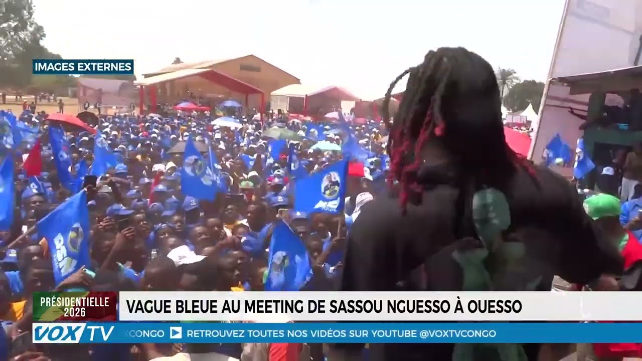 Vague bleue au meeting de Sassou Nguesso à Ouesso