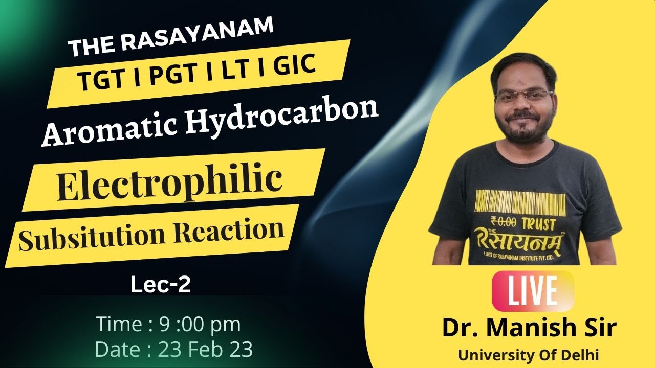 Aromatic Hydrocarbon Lec-2 | pgtchemistry I ltgrade I Manish sir | TheRasayanam