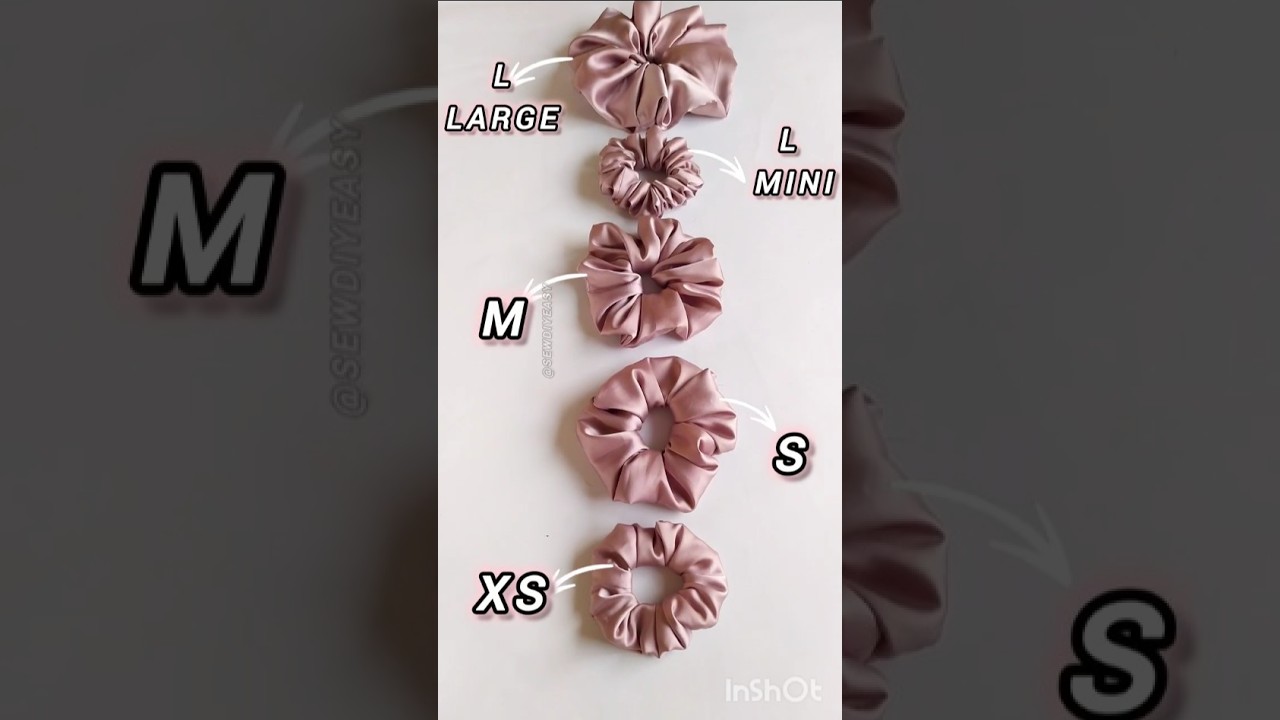 🧵Scrunchie Sizes Guide for Sewists ✂️ | XS ,S M,L mini L Large  Explained!