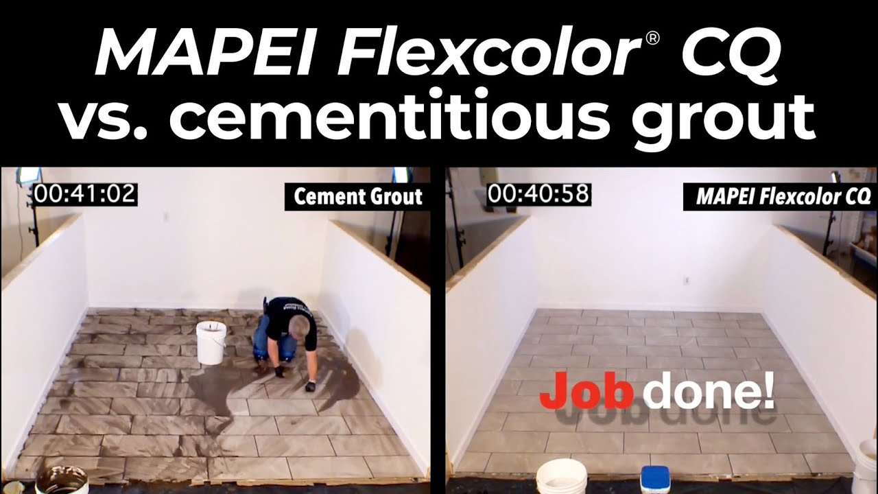 MAPEI Flexcolor CQ vs. cementitious grout comparison