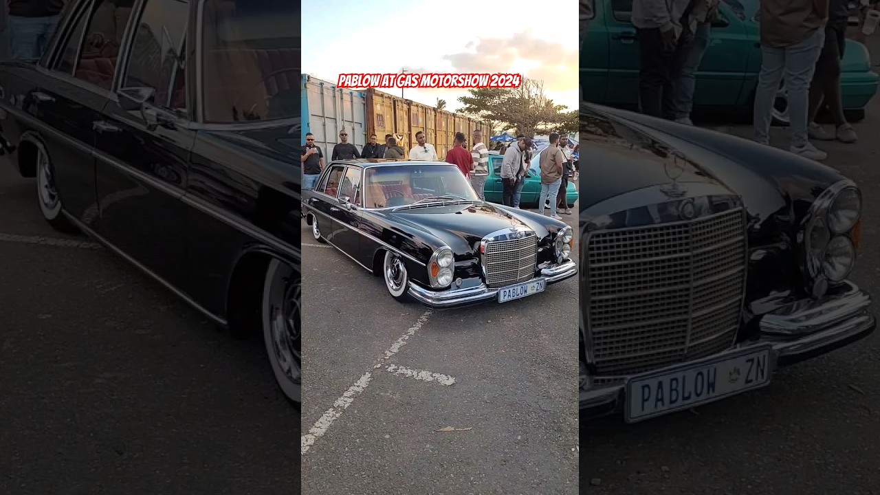 Mercedes Benz 280s on air at GAS Motorshow 2024 #skidmarks #gasmotorshow #southafrica