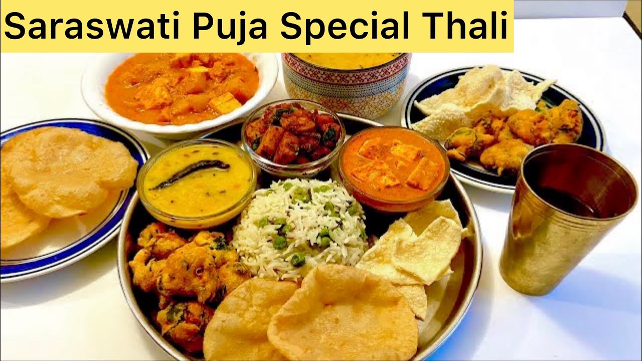 ବିନା ପିଆଜ ରସୁଣ ର ଥାଳି/Saraswati puja special veg thali/basant panchami special by Indian flavor