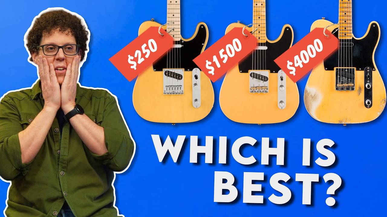 3 Teles compared - Squier vs Fender Vintera II vs Custom Shop