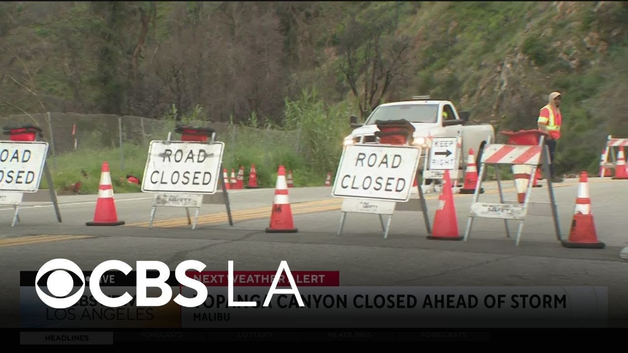 Topanga Canyon Boulevard closed ahead of Thursday’s storm