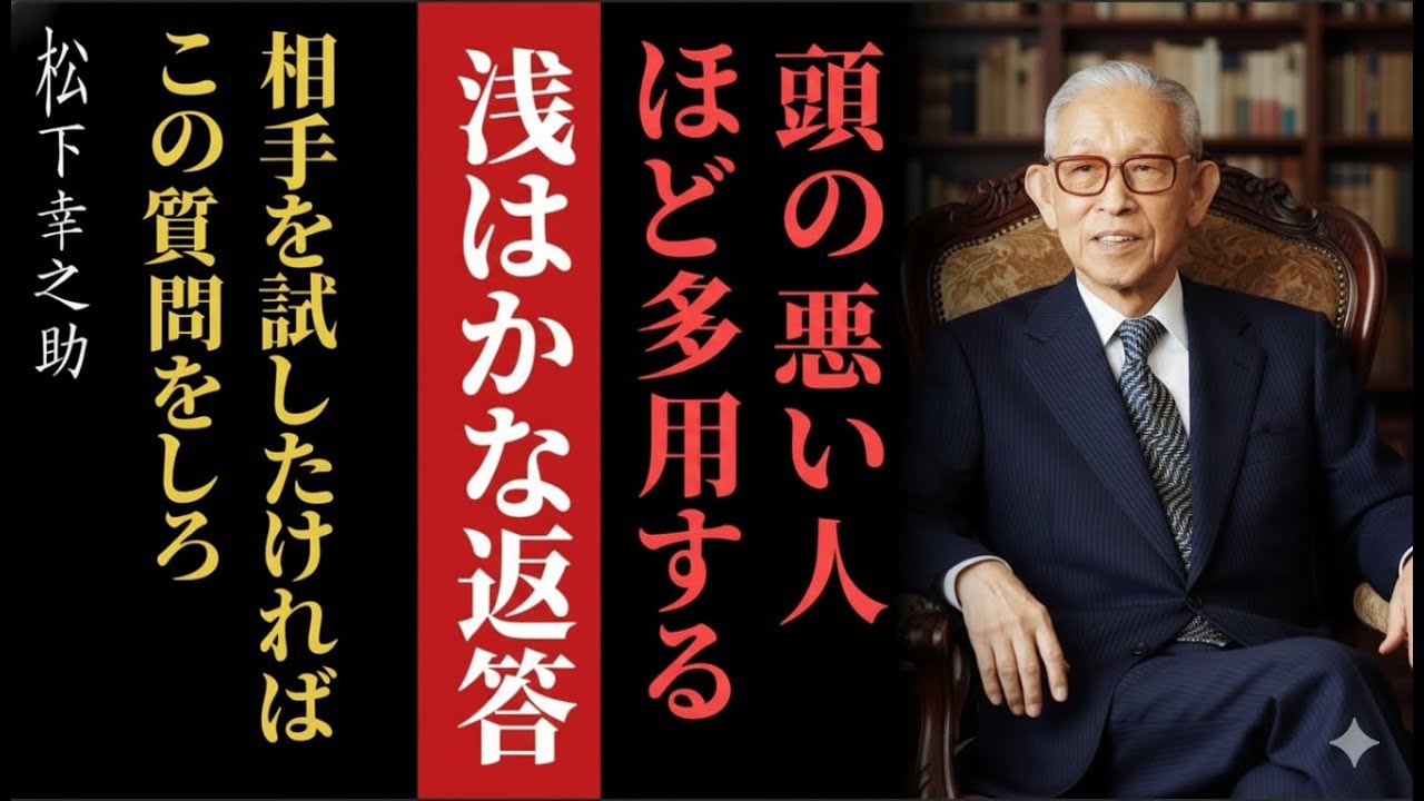 賢い人とバカな人の違いは返答の深さ！松下幸之助が教える本質の見抜き方