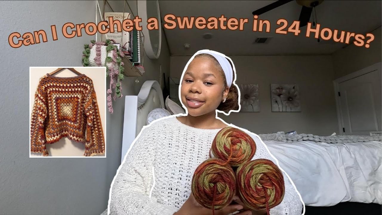 Can I Crochet a Sweater in 24 Hours? ♡ | (did I pass?) |