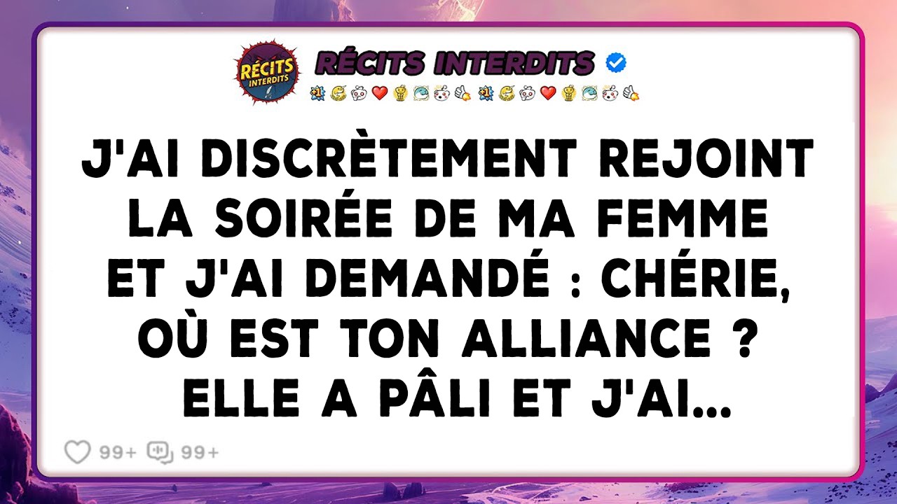 J'ai Discrètement Rejoint La Soirée De Ma Femme Et J'ai Demandé : Chérie, Où Est Ton Alliance ?...