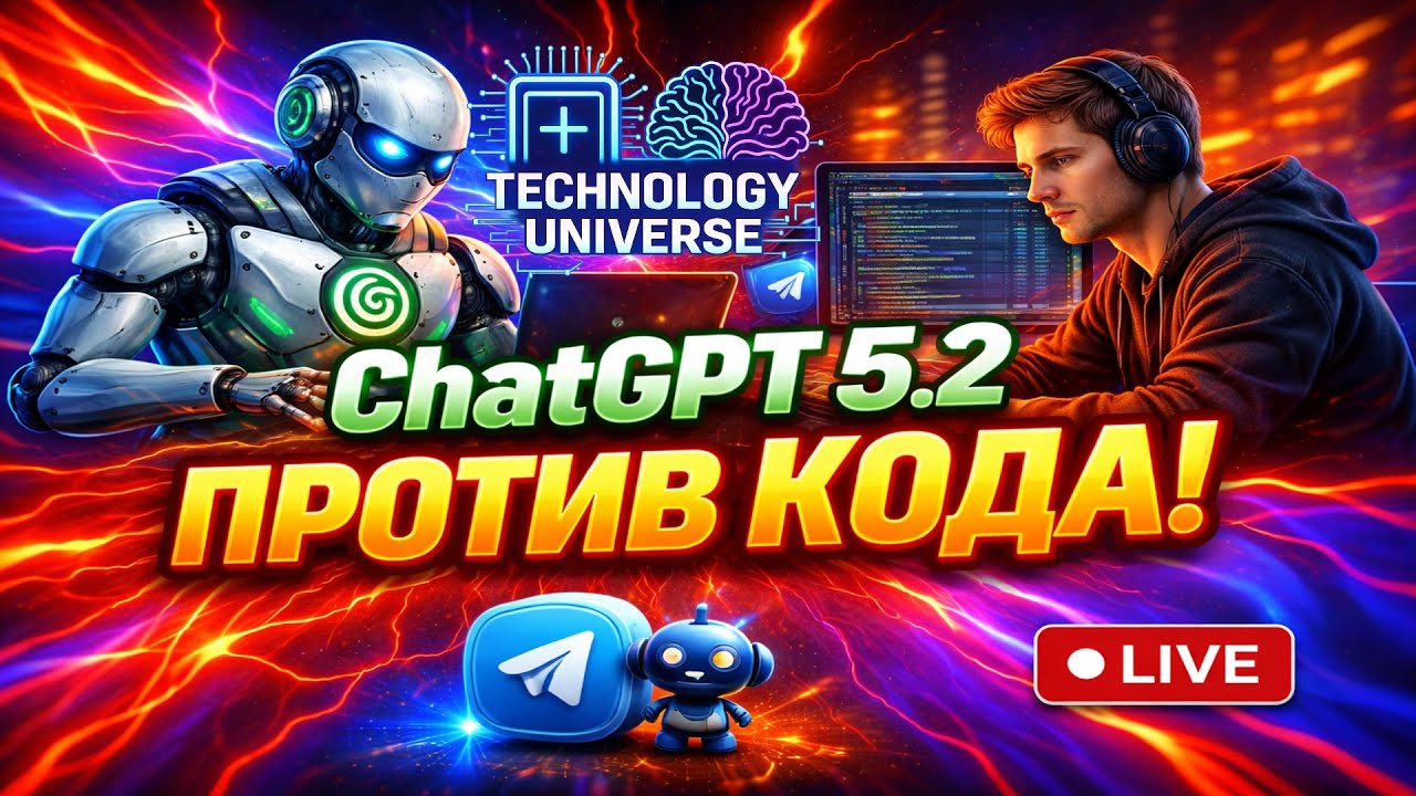 ChatGPT 5.2 ПРОТИВ КОДА 🤖 Пишем Telegram-бота с нуля | LIVE